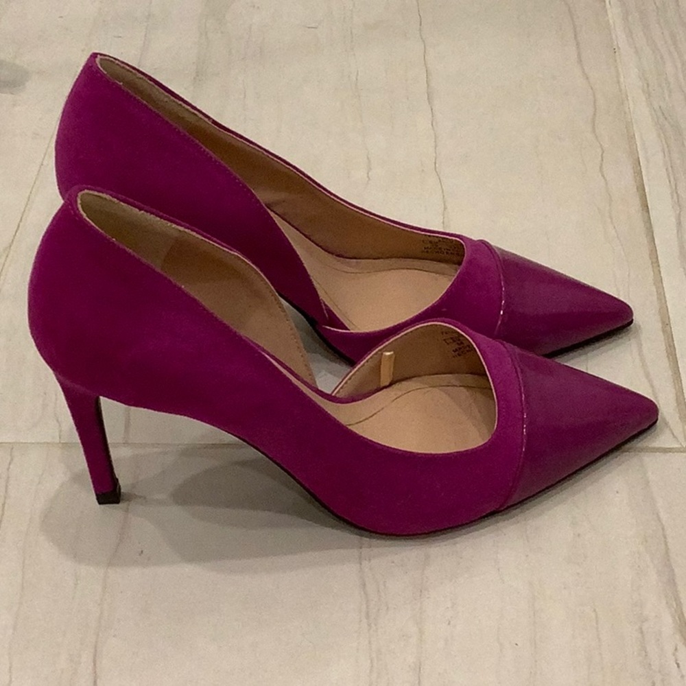 Fuchsia stilettos with patent cap toe. size 36 NWOT